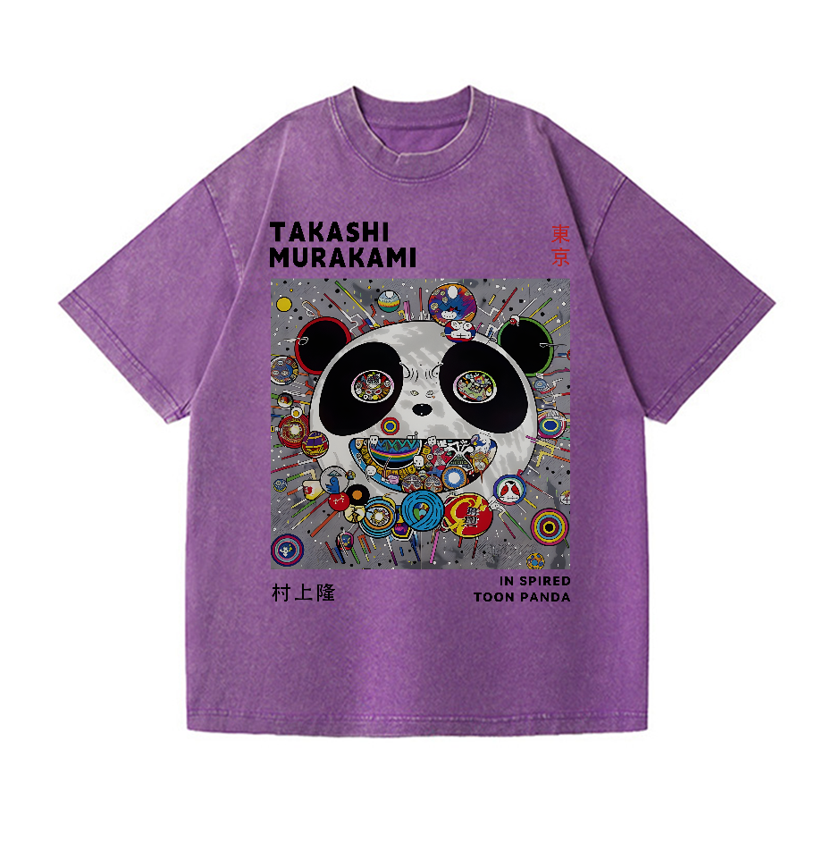 TM Panda Vintage Wash Japanese Design T-Shirt