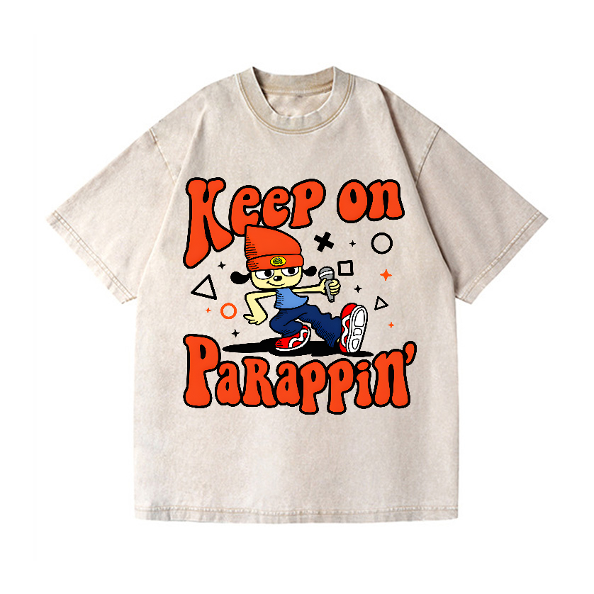 PaRappa the Rapper Vintage Wash Japanese Design T-Shirt