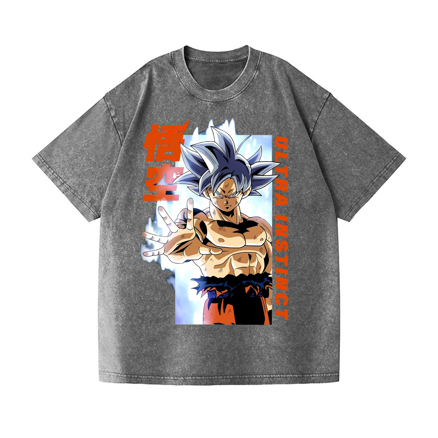 Dragon Ball Son Goku Ultra Instinct Vintage Wash Japanese Design T-Shirt