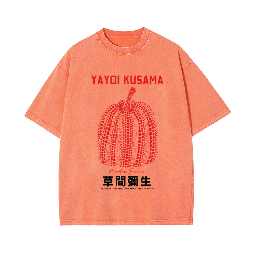 Yayoi Kusama Pumpkin Vintage Wash Japanese Design T-Shirt