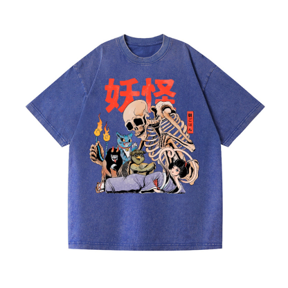Yokai Japan Vintage Wash Japanese Design T-Shirt