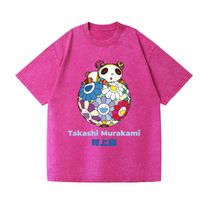 Panda Vintage Wash Japanese Design T-Shirt