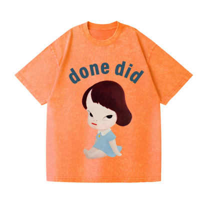 Yoshitomo Nara Vintage Wash Japanese Design T-Shirt