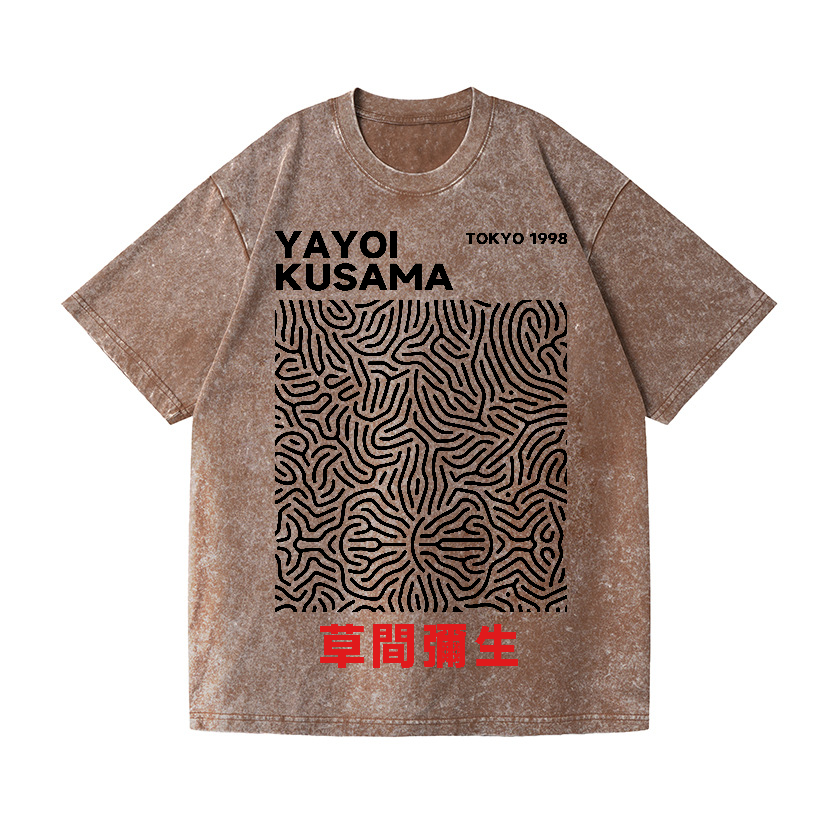 Yayoi Kusama Vintage Wash Japanese Design T-Shirt