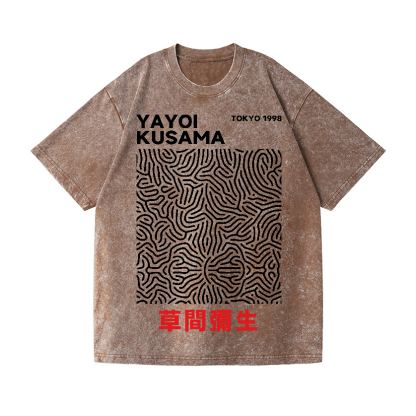 Yayoi Kusama Vintage Wash Japanese Design T-Shirt