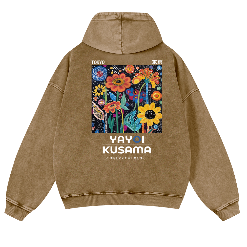 Yayoi Kusama Vintage Washed Cotton Back Art Hoodie