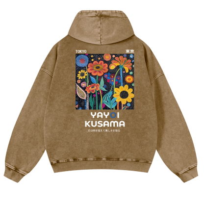 Yayoi Kusama Vintage Washed Cotton Back Art Hoodie