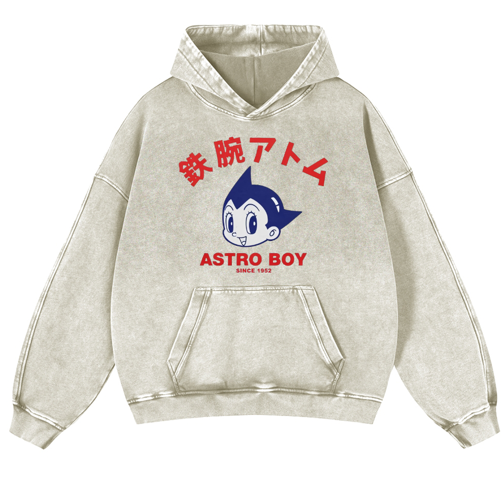 Astro Boy Vintage Washed Thick Cotton Hoodie