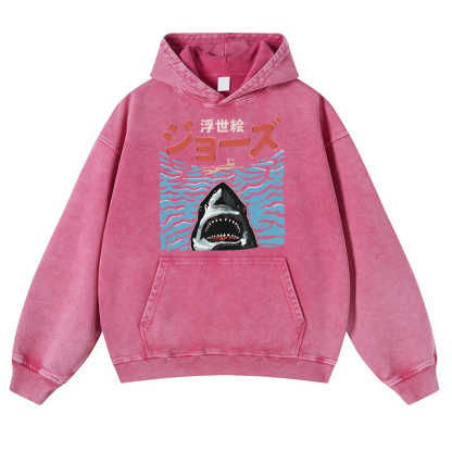 Jaws Vintage Washed Thick Cotton Hoodie