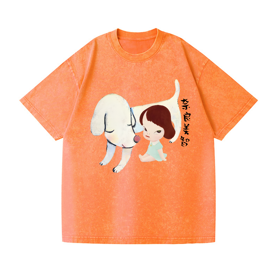 Yoshitomo Nara Vintage Wash Japanese Design T-Shirt
