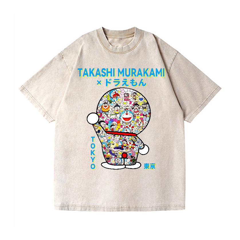 Japan Doraemon TM Vintage Wash Japanese Design T-Shirt