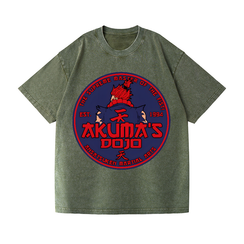 Street Fighter Akuma Vintage Wash Japanese Design T-Shirt