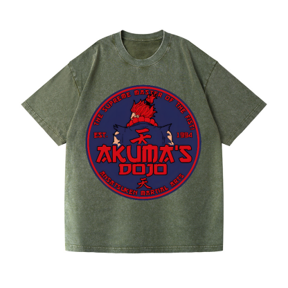 Street Fighter Akuma Vintage Wash Japanese Design T-Shirt