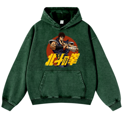 Fist of the North Star Vintage Washed Thick Cotton Hoodie