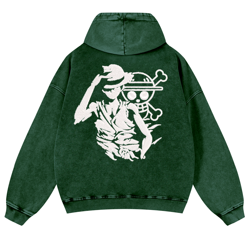 OP Vintage Washed Cotton Back Art Hoodie