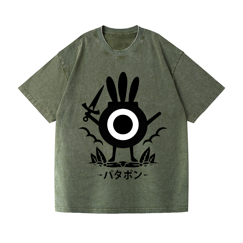 Patapon Vintage Wash Japanese Design T-Shirt