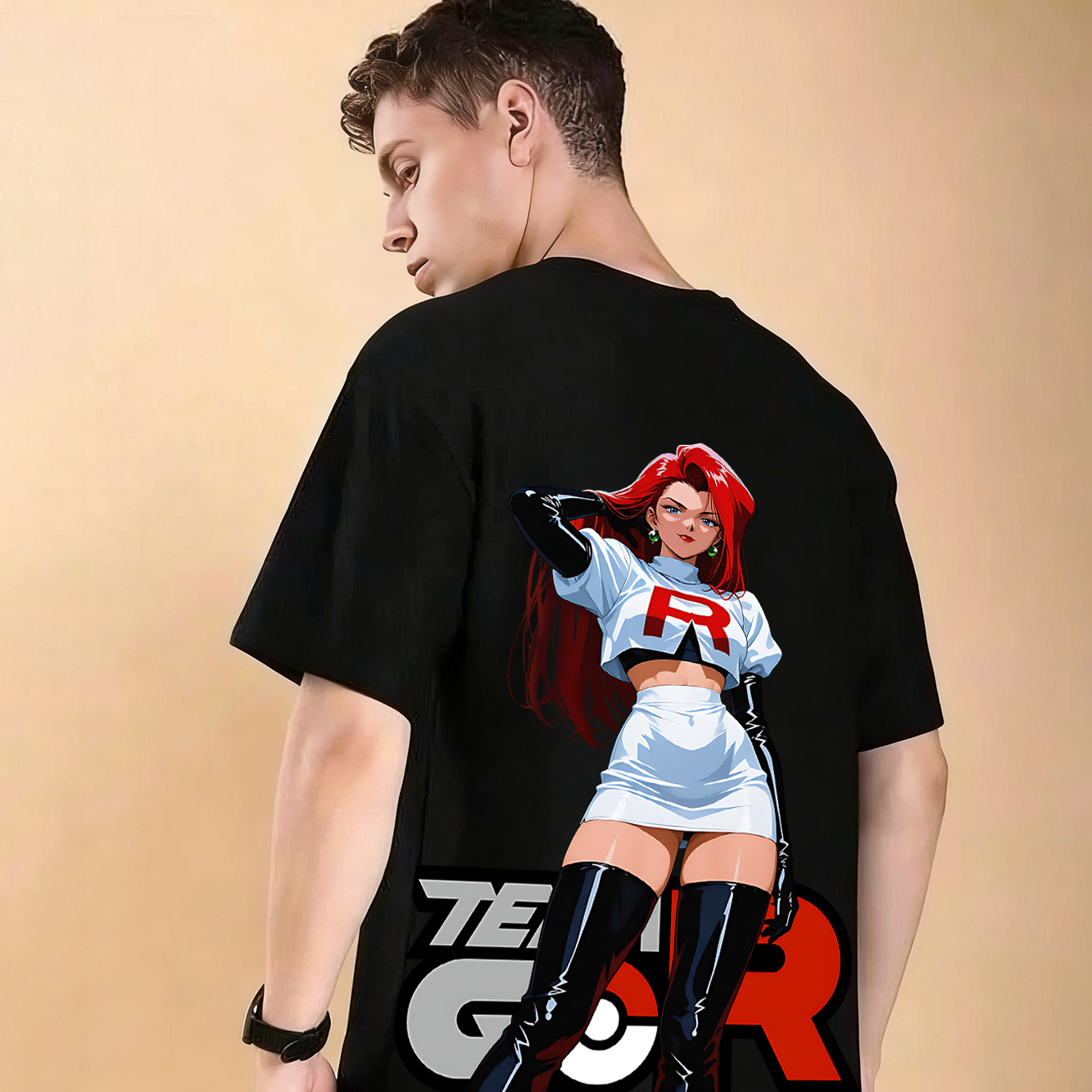 Rocket Girl Jessie Back Art Cotton Tee