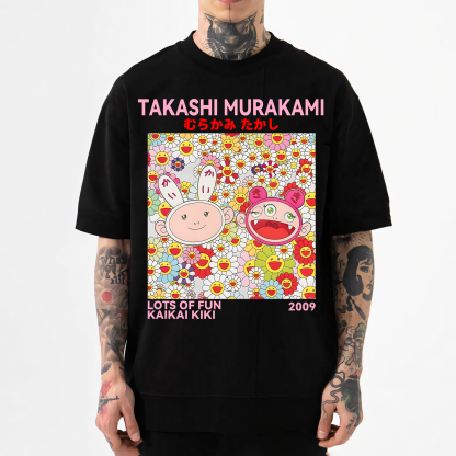 TM Japan Sunflower Lots Of Fun Kaikai Kiki Japanese Style Classic Tee