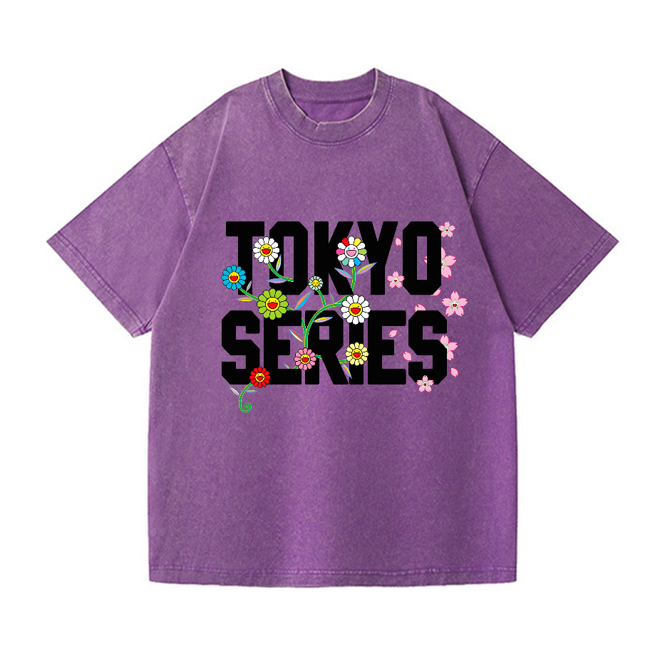 Sunflower TM Tokyo Vintage Wash Japanese Design T-Shirt