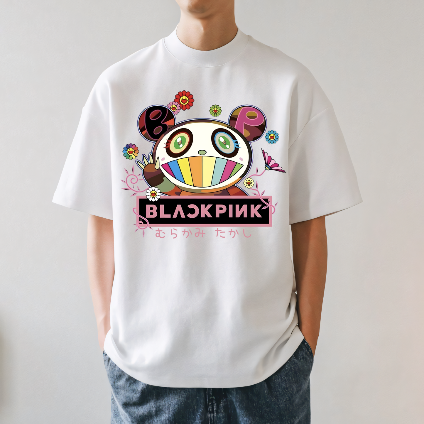 TM Japan Sunflower Panda Japanese Style Classic Tee