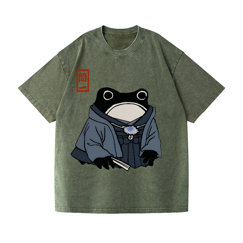 Matsumoto Hoji Frog Vintage Wash Japanese Design T-Shirt