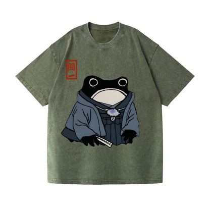 Matsumoto Hoji Frog Vintage Wash Japanese Design T-Shirt
