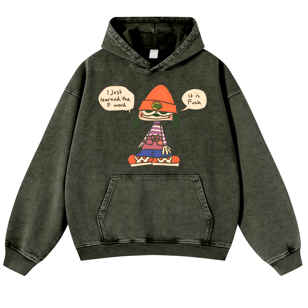 PaRappa the Rapper Vintage Washed Thick Cotton Hoodie