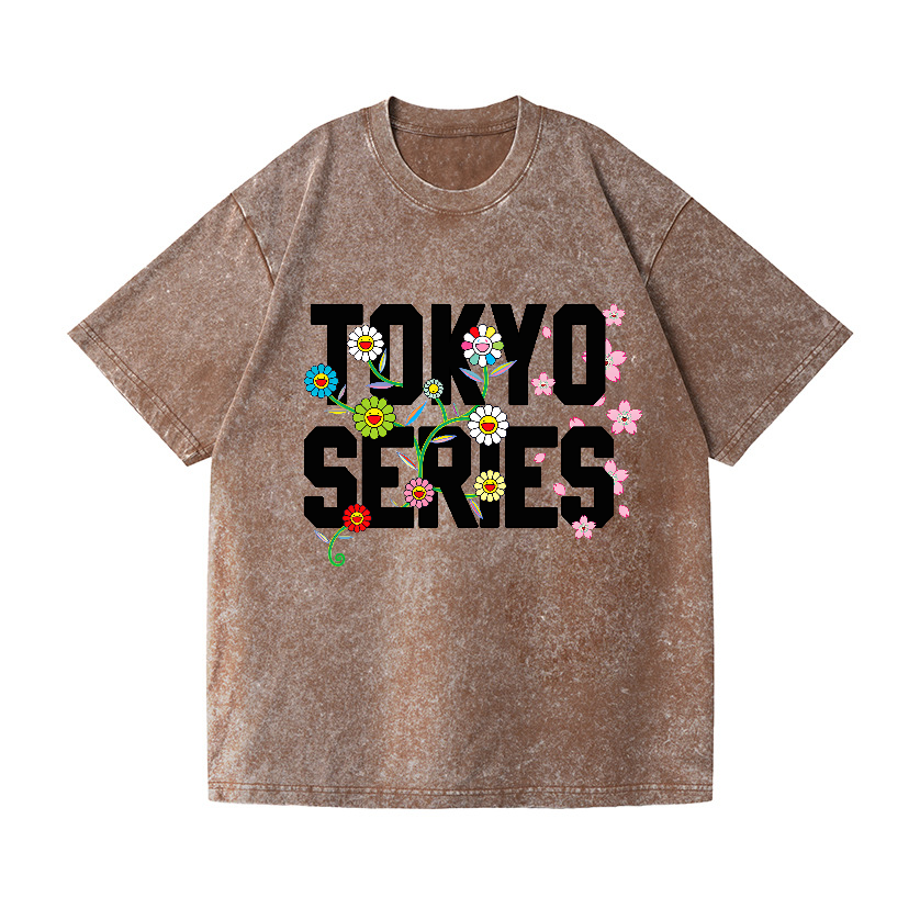 Sunflower TM Tokyo Vintage Wash Japanese Design T-Shirt