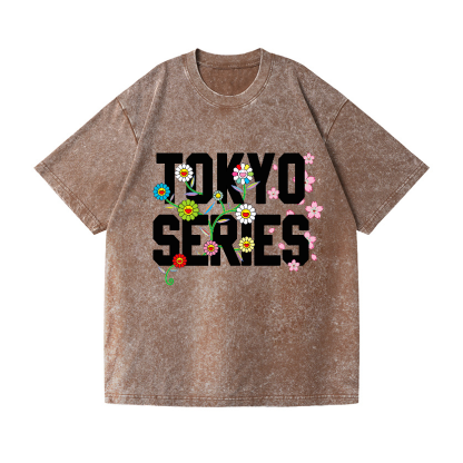 Sunflower TM Tokyo Vintage Wash Japanese Design T-Shirt