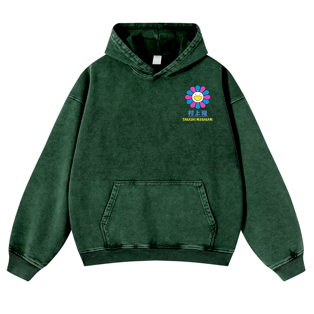 TM Sunflower Vintage Washed Cotton Back Art Hoodie