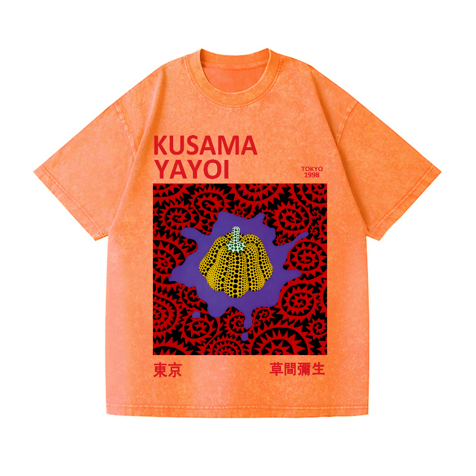 Yayoi Kusama Pumpkin Vintage Wash Japanese Design T-Shirt