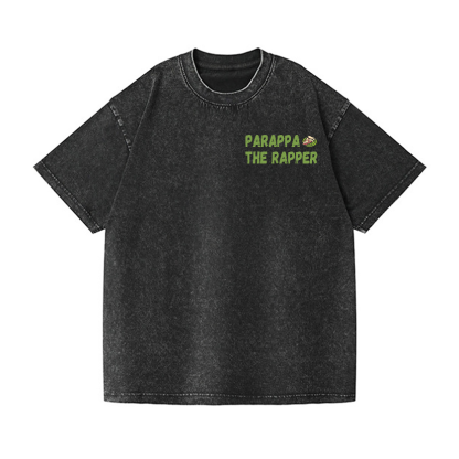 PaRappa the Rapper Vintage Wash Japanese Design Back Art T-Shirt