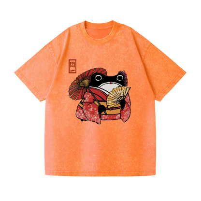 Matsumoto Hoji Frog Vintage Wash Japanese Design T-Shirt