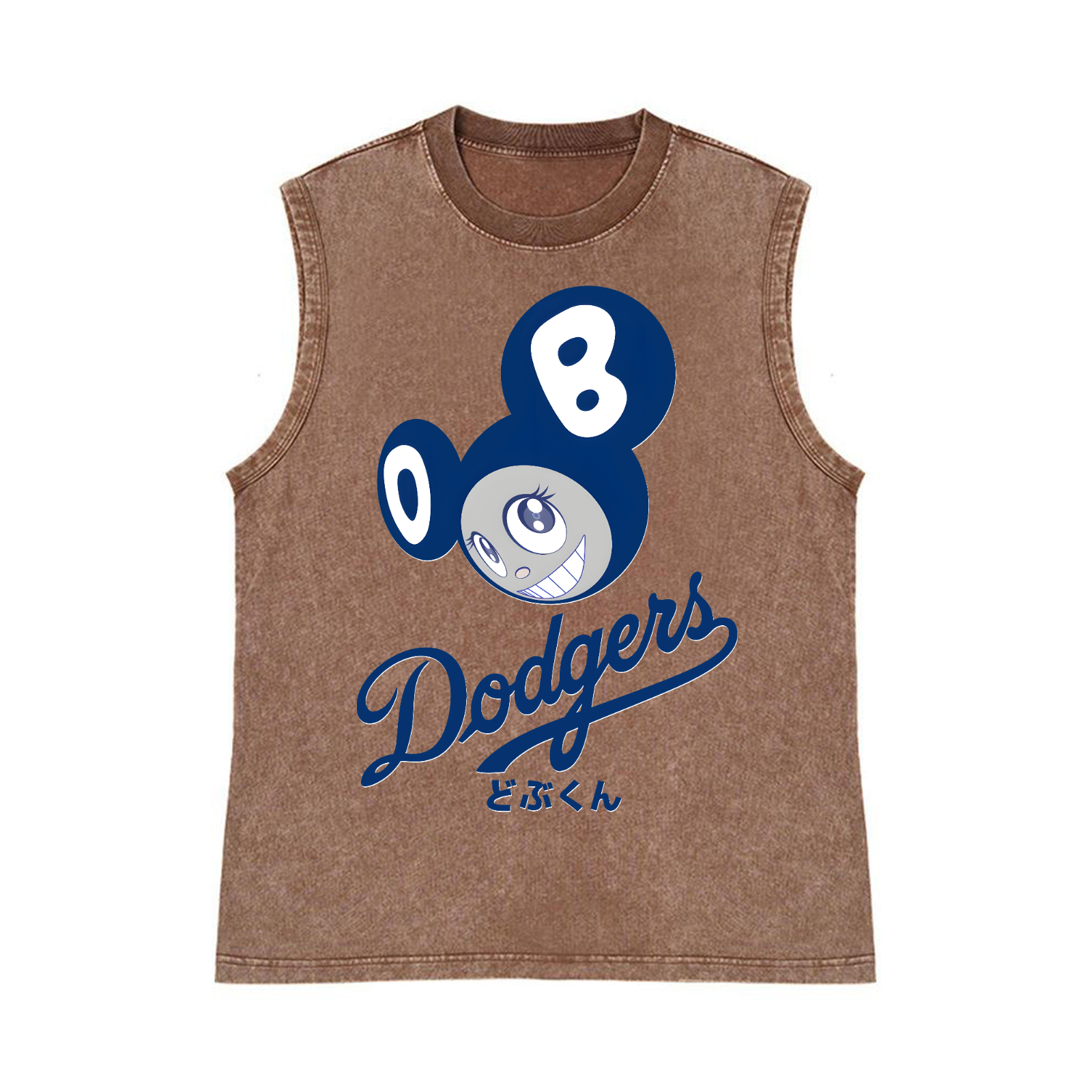 Dodgers Japan Sunflower TM Pure Cotton Wash-Dyed Sleeveless Tank Top