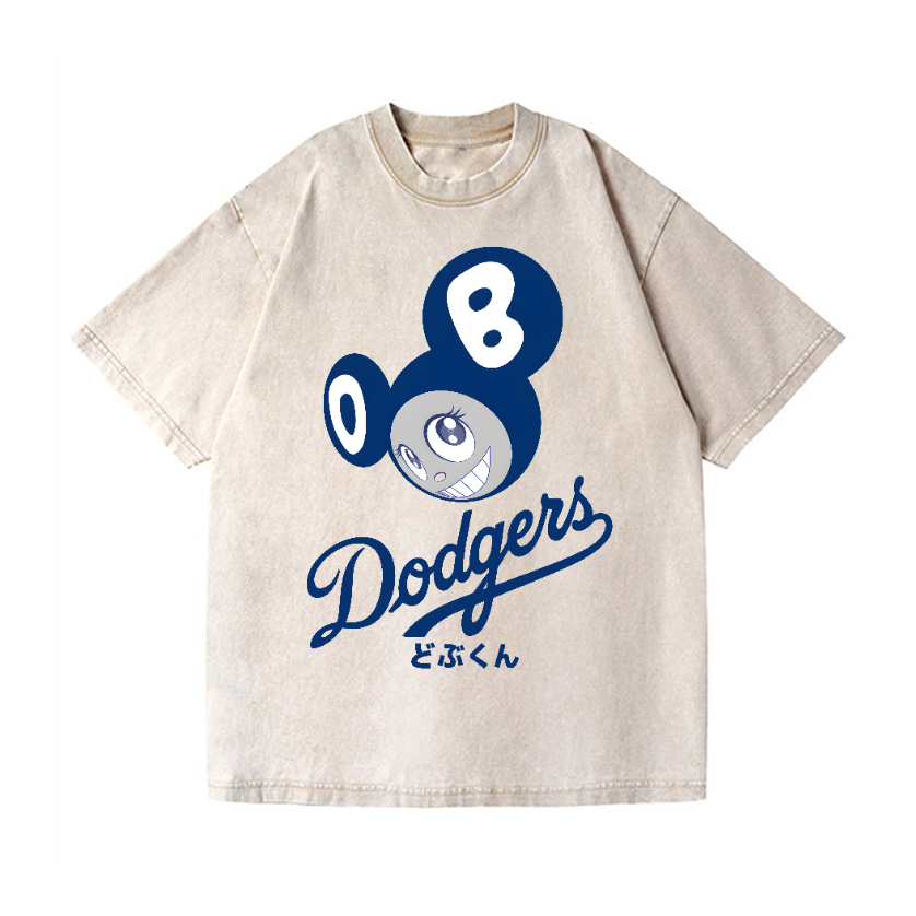 Dodgers Japan Sunflower TM Vintage Wash Japanese Design T-Shirt