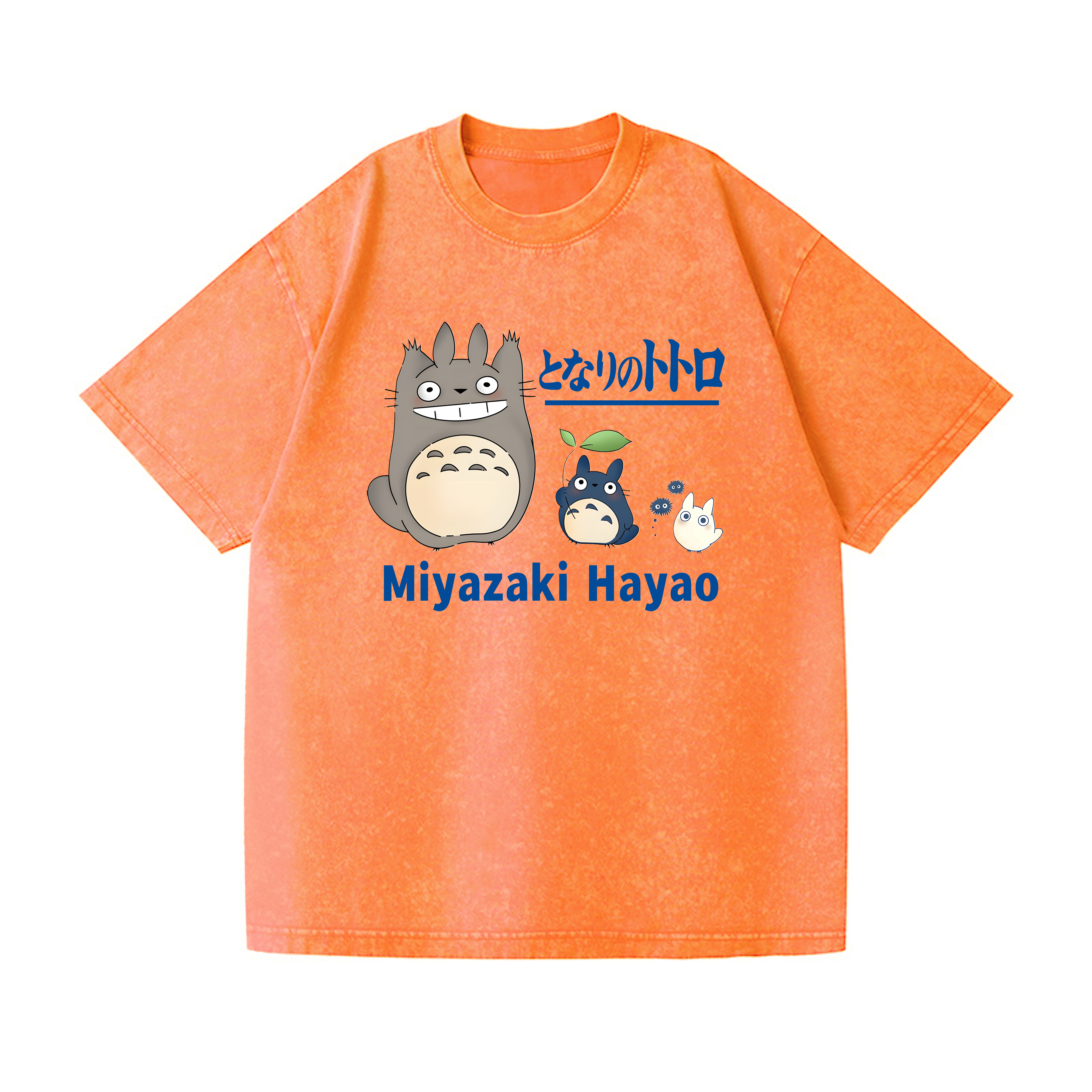 Ghibli Miyazaki Hayao Totoro Anime Vintage Wash Japanese Design T-Shirt