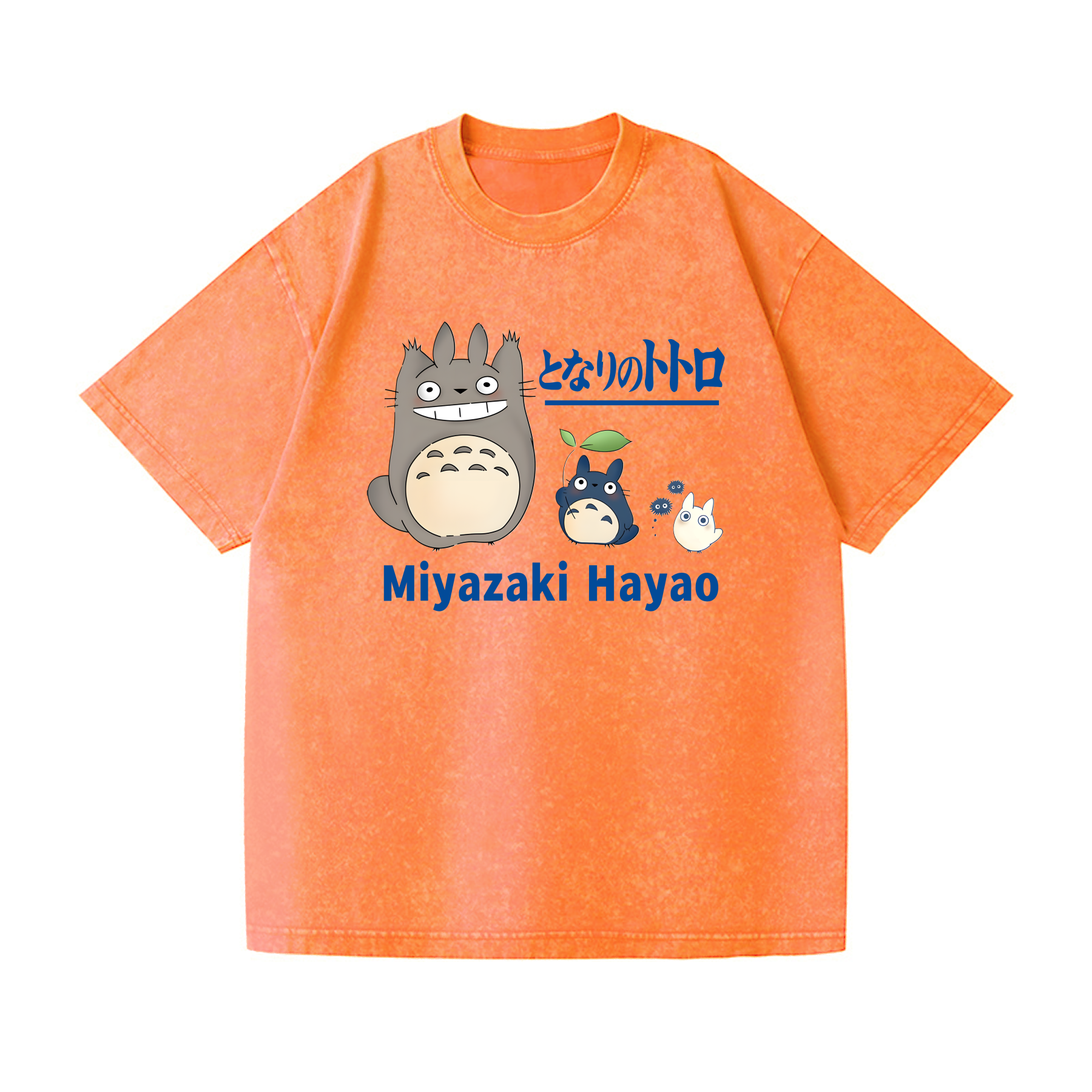 Ghibli Miyazaki Hayao Totoro Anime Vintage Wash Japanese Design T-Shirt