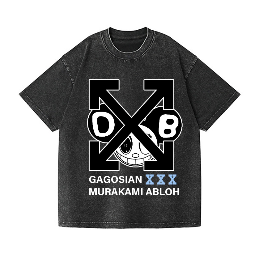 TM Abloh Vintage Wash Japanese Design T-Shirt