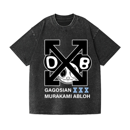TM Abloh Vintage Wash Japanese Design T-Shirt