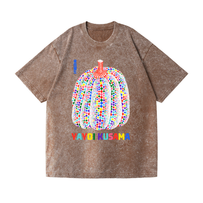 Yayoi Kusama Pumpkin Vintage Wash Japanese Design T-Shirt