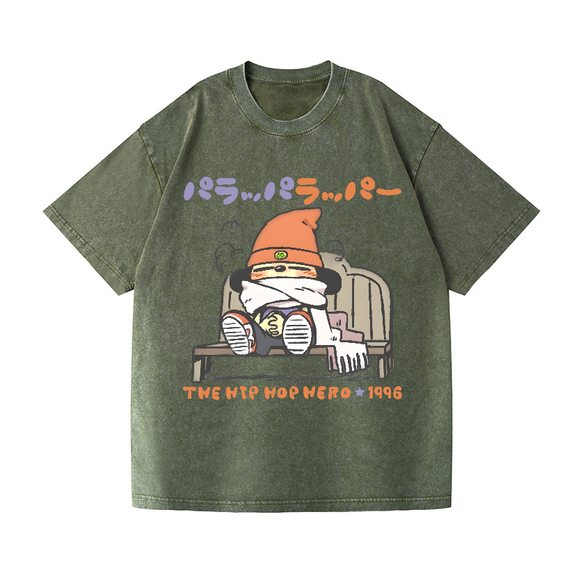 PaRappa the Rapper Vintage Wash Japanese Design T-Shirt