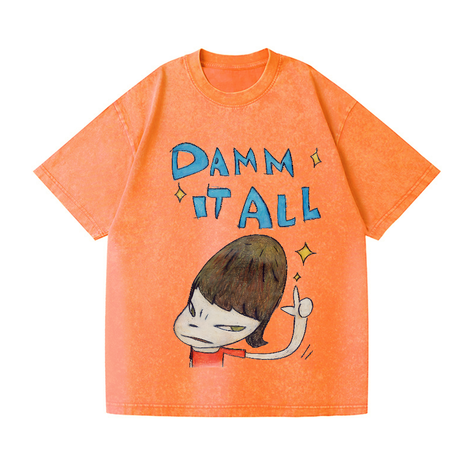 Yoshitomo Nara Vintage Wash Japanese Design T-Shirt