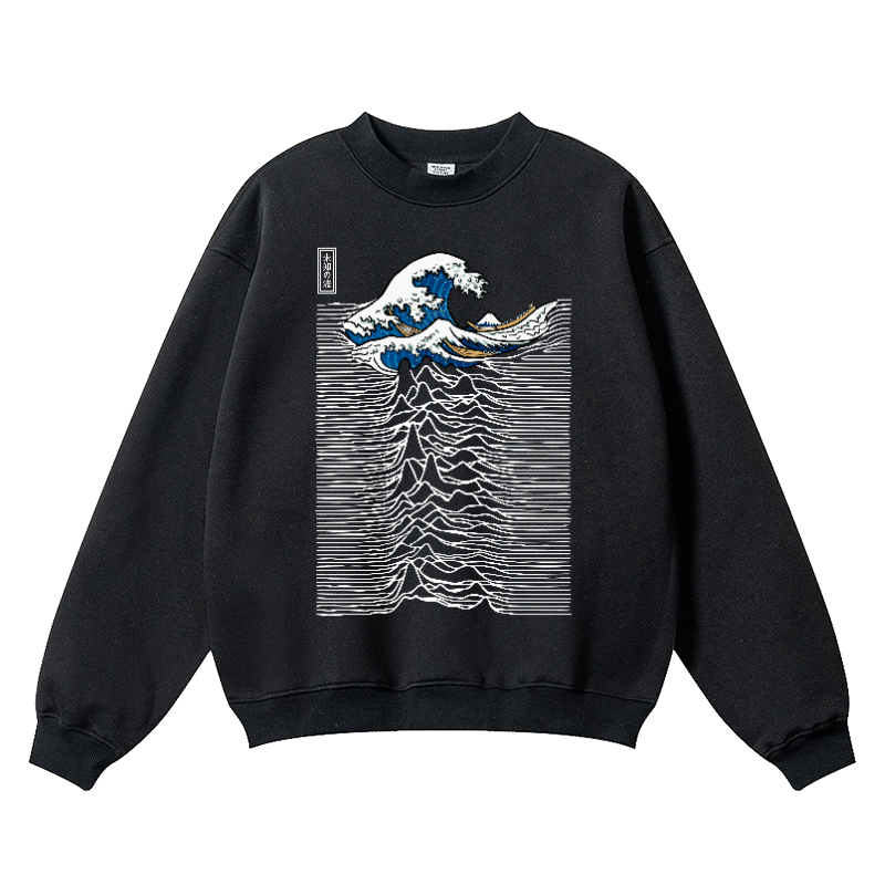 Katsushika Hokusai Great Wave Wrinkle-Resistant Crewneck Sweatshirt