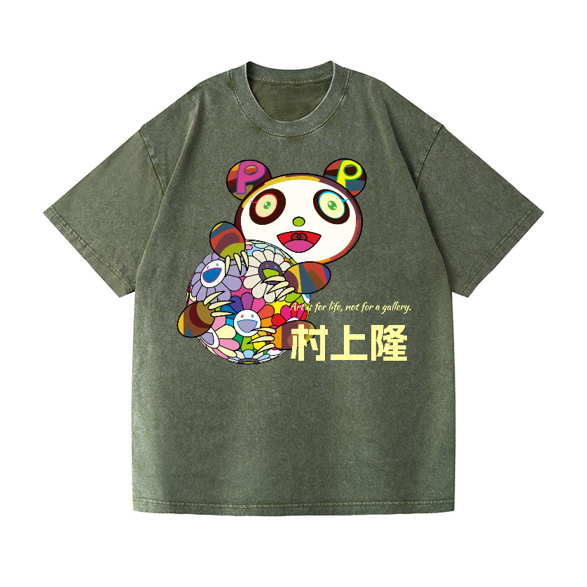 Panda TM Vintage Wash Japanese Design T-Shirt