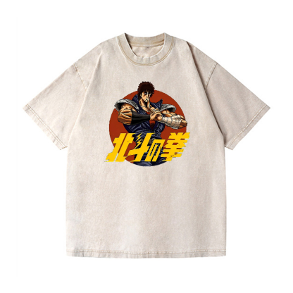Fist of the North Star Comics Vintage Wash Japanese Design T-Shirt