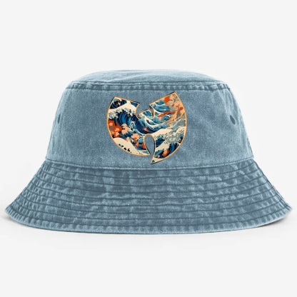 The Great Wave Katsushika Hokusai Vintage 100% Cotton Bucket Hat