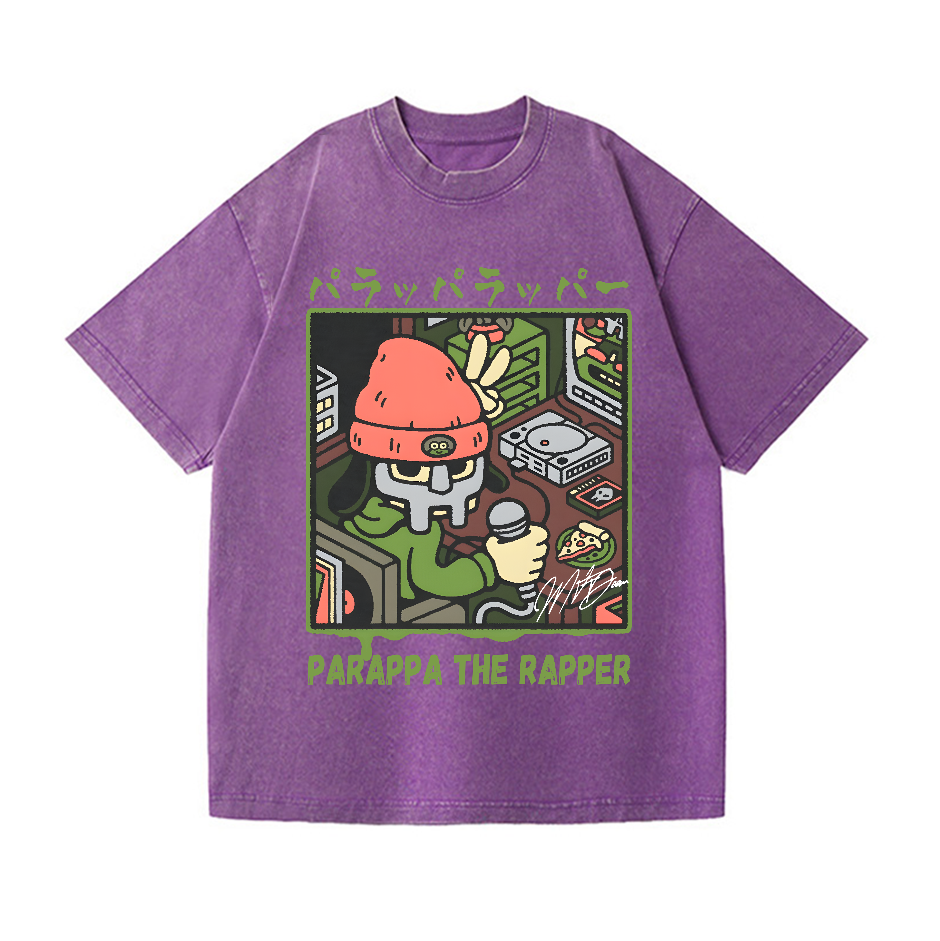 PaRappa the Rapper Vintage Wash Japanese Design T-Shirt
