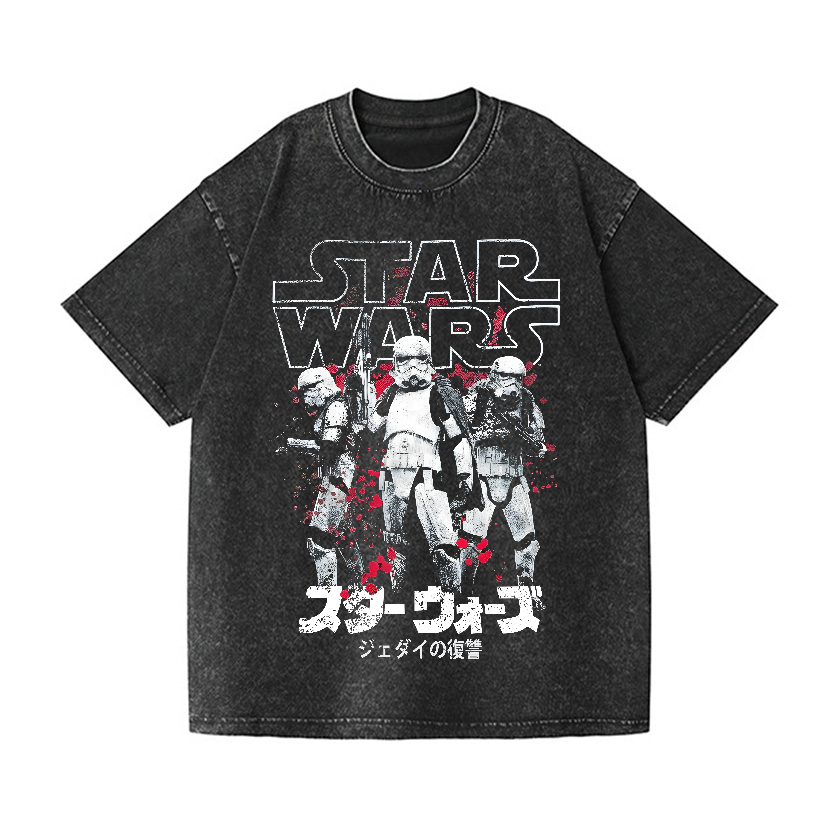 Storm Trooper Star Wars Vintage Wash Japanese Design T-Shirt