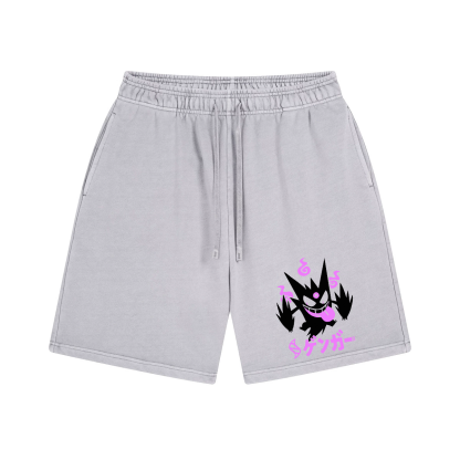 Gengar Anime Vintage Washed Cotton Shorts