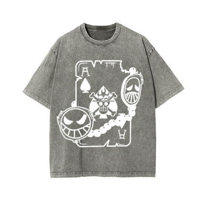 One Piece Vintage Wash Japanese Design T-Shirt